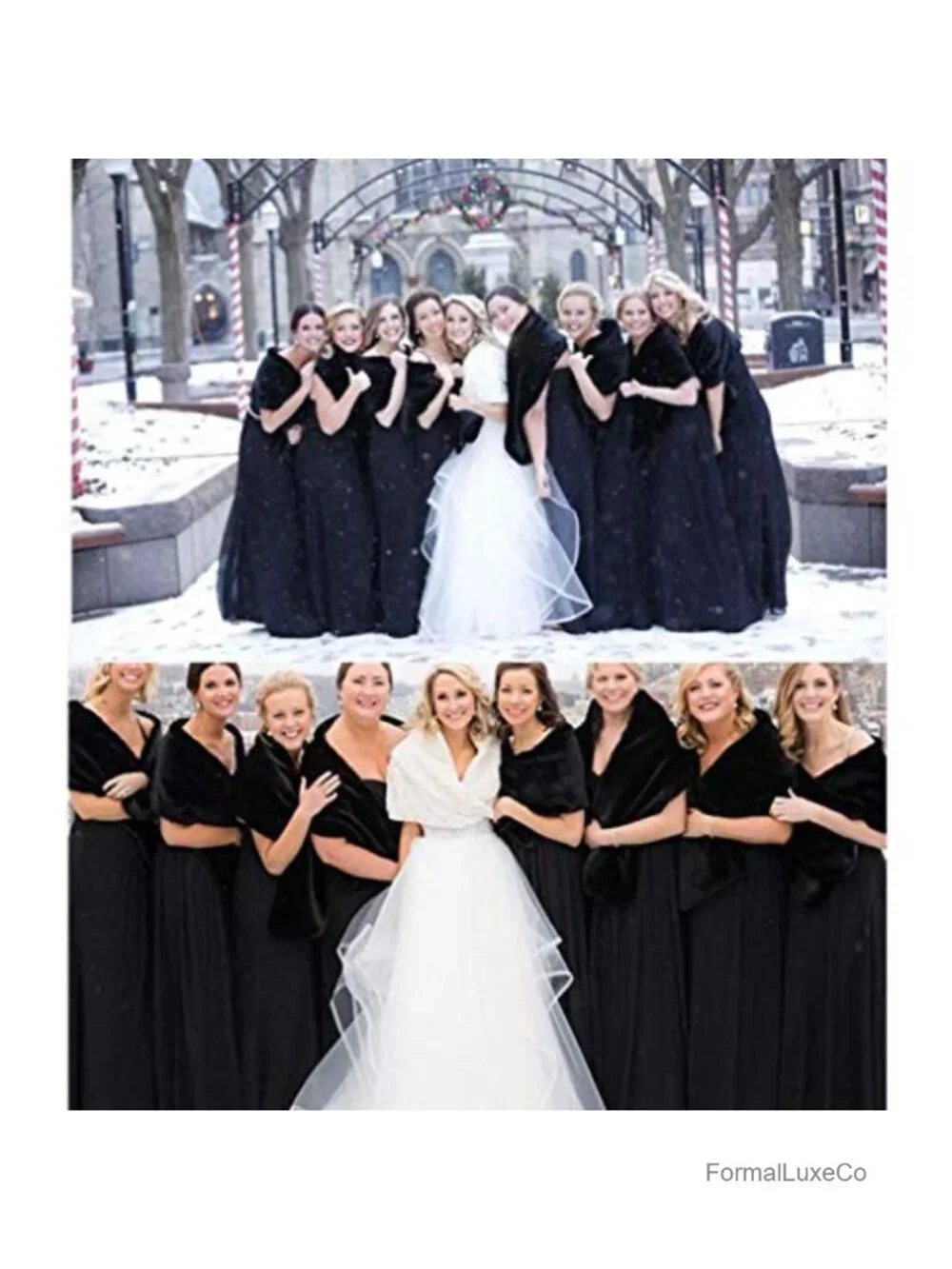 Faux Fur Wrap Shawl Sleeveless Capelet Bridal Wedding Stole Bolero Shrug